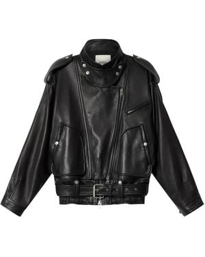 Isabel Marant Farza Leather Jacket - Black