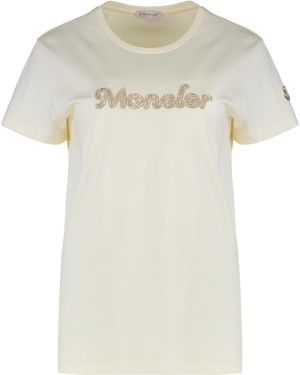 Moncler Logo Print T-Shirt - White