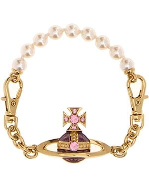 Vivienne Westwood Aida Bas Relief Bracelet - Metallic