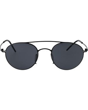 Giorgio Armani Matte Metal Sunglasses - Blue