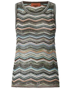 Missoni Zig Zag Motiv Top - Gray
