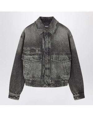 Versace Denim Blouson Jacket - Gray