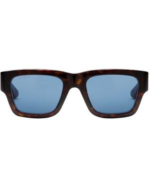 Gucci Rectangular Frame Sunglasses - Black
