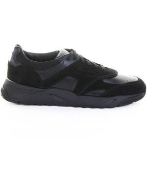 Santoni Suede Sneaker - Black