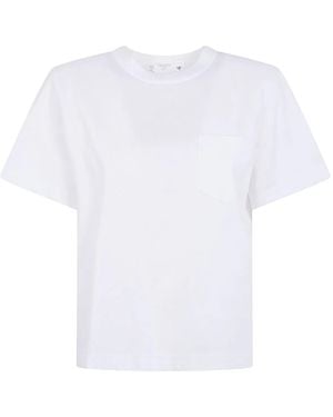 Sacai Popeline X Cotton Jersey T-Shirt - White