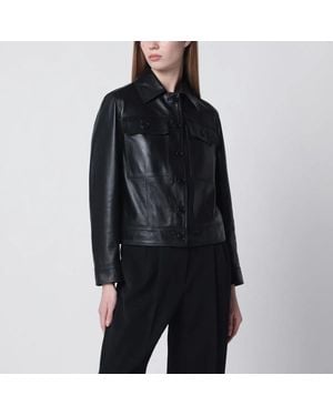 Salvatore Santoro Cropped Leather Jacket - Black