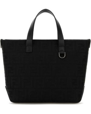 Fendi Black Canvas Handbag