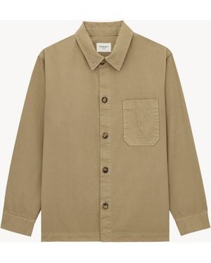 Saint Laurent Downtown Overshirt C - Natural