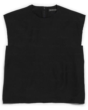 Balenciaga Silk Clothing Top - Black