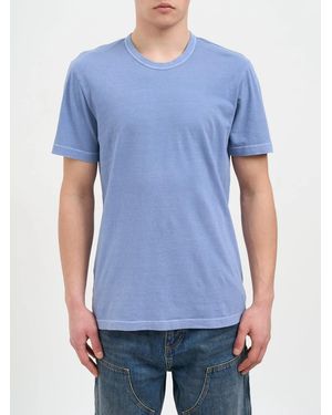 James Perse Crew Neck Cotton T-Shirt - Blue