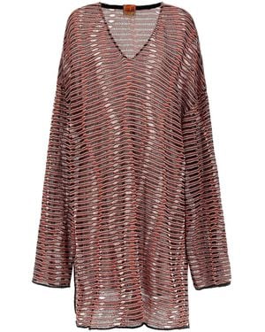VITELLI 'Wave Jacquard' Jumper - Brown
