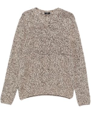 Herno Cable-Knit Melange Sweater - Natural