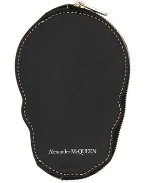 McQueen Skull Card Holder - Black