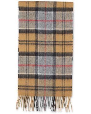 Barbour Tartan Wool Cashmere Scarf - Gray