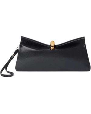 Jacquemus The Valérie Leather Clutch Bag - Black