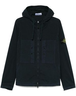 Stone Island Logo Cotton Blouson Jacket - Black