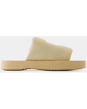Burberry Lf Knight Slab Sandals - Natural