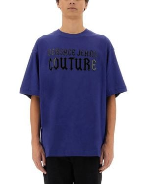 Versace Jeans Couture Gothic Logo T-Shirt - Blue