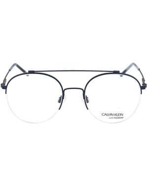 Calvin Klein Satin Metal Optical Glasses - Blue