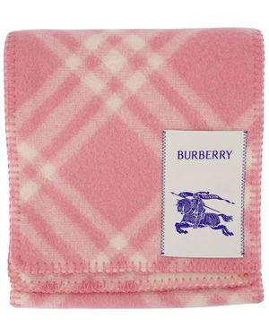 Burberry Mu Tri Bar Check Scarf - Pink