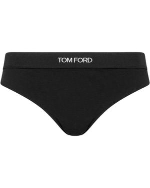 Tom Ford Thong With Logo - Black
