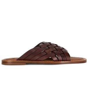 Miu Miu Leather Sandals - Brown