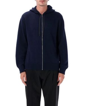 Bottega Veneta Double Wool Hoodie - Blue