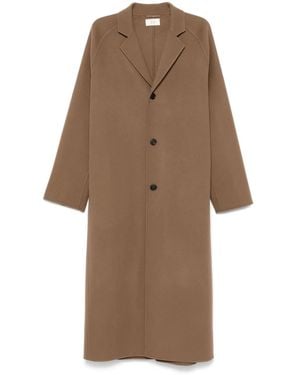 The Row Wool Long Coat - Natural