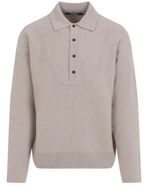 Jacquemus Vareuse Pallone Merino Wool Pullover - Grey
