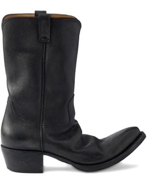 Prada Pointed Toe Ankle Boots - Black