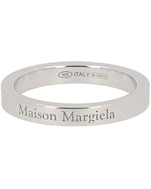 Maison Margiela Anello Con Logo - White