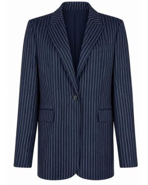 Pinko Pinstripe Pattern Jacket - Blue