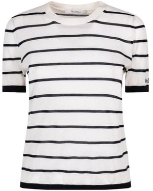 Max Mara Cashmere And Silk Yarn Jumper - White
