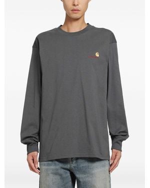 Carhartt S American Script T-Shirt - Gray