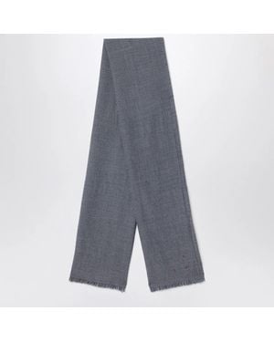 Destin Check Wool Scarf - Gray