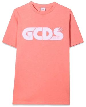 Gcds Oversize Jersey T-Shirt Girl - Pink