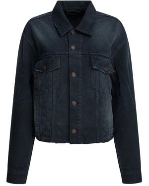 Balenciaga Denim Jacket With Old Effect - Blue