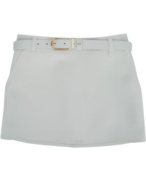 Elisabetta Franchi Gonna Mini Con Cintura - Grey