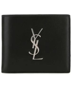 Saint Laurent Cassandre East/West Wallet - Black