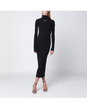 Off-White c/o Virgil Abloh Cotton Midi Dress With Logo - Black