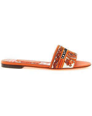 Dolce & Gabbana Dolce & Gabbana 'Bianca' Slides - Orange