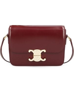 Celine Teen Triomphe Cross Body Bag - Purple