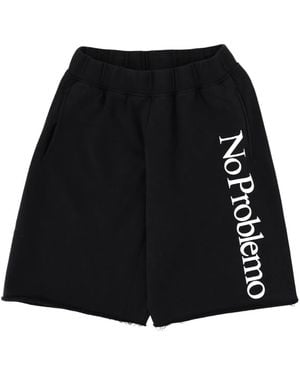 No Problemo Shorts Con Logo - Black