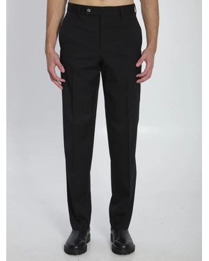 Fendi Wool Gabardine Trousers - Black