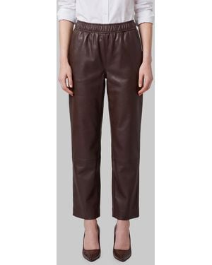 PARIENTE Sarah Leather Trousers - Brown