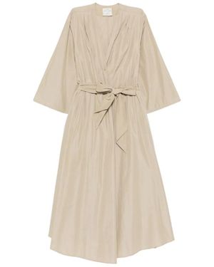forte_forte Polyester-Cotton Dress - Natural