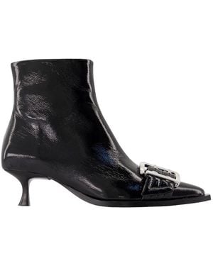 Ganni Ankle Boot With Heel - Black