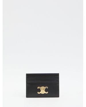 Celine Triomphe Card Holder - White