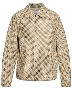 Burberry Slindon Check Jacket - Natural