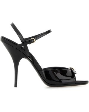Miu Miu Leather Sandals - Black